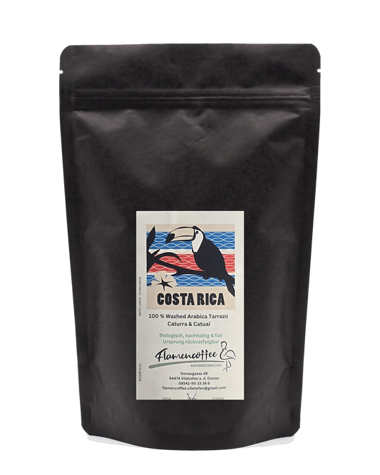 Flamencoffee Costa Rica – Kaffeetüte, freigestellt