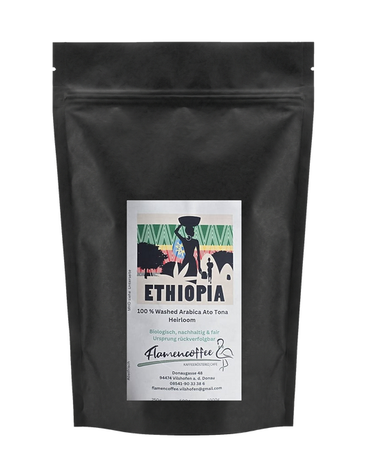 Flamencoffee Ethiopia – Kaffeetüte, freigestellt