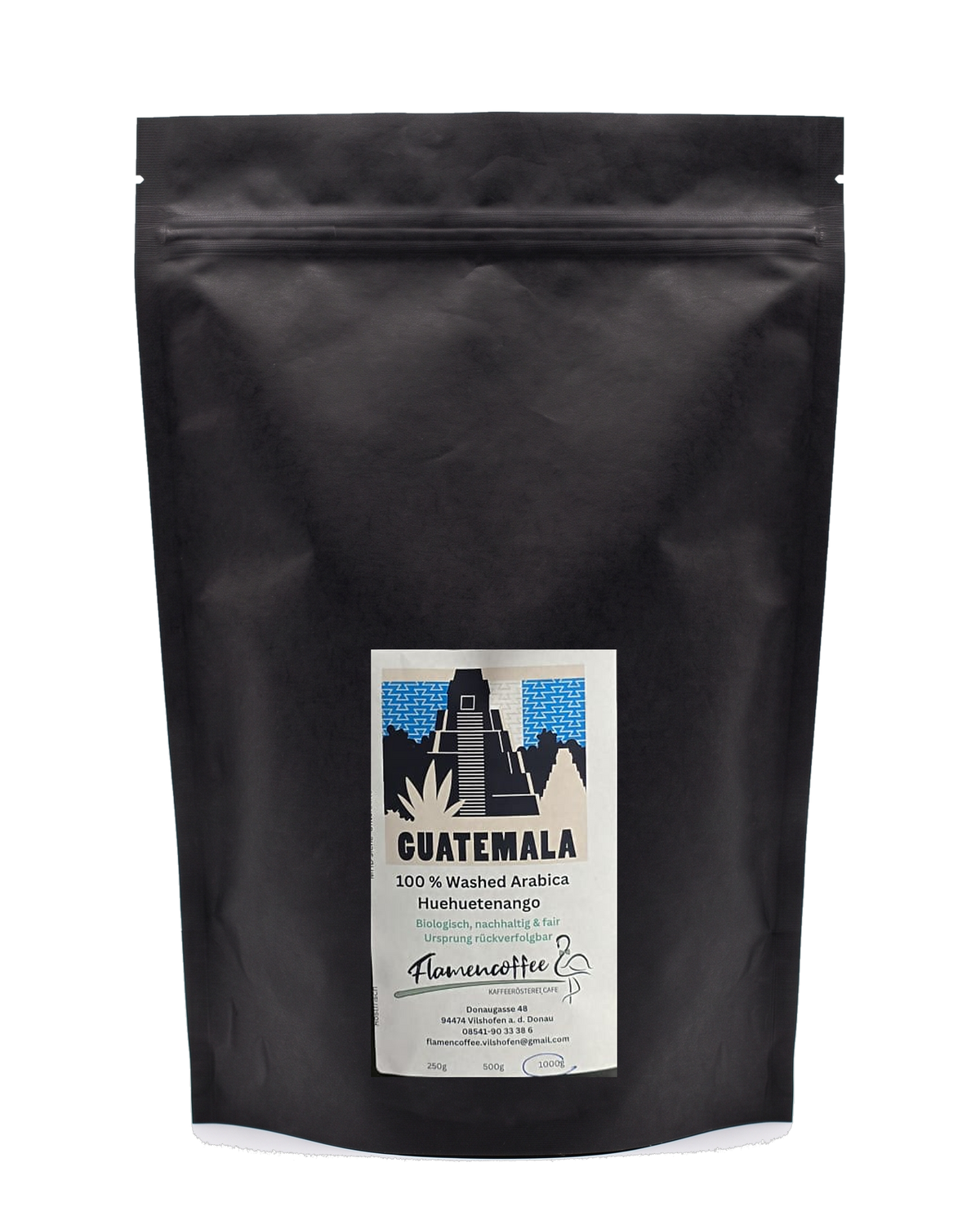 Flamencoffee Guatemala – Kaffeetüte, freigestellt