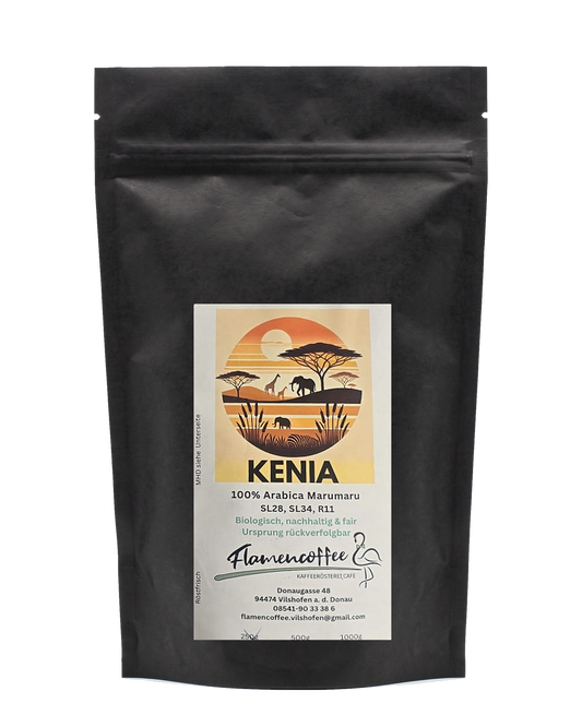 Flamencoffee Kenia – Kaffeetüte, freigestellt