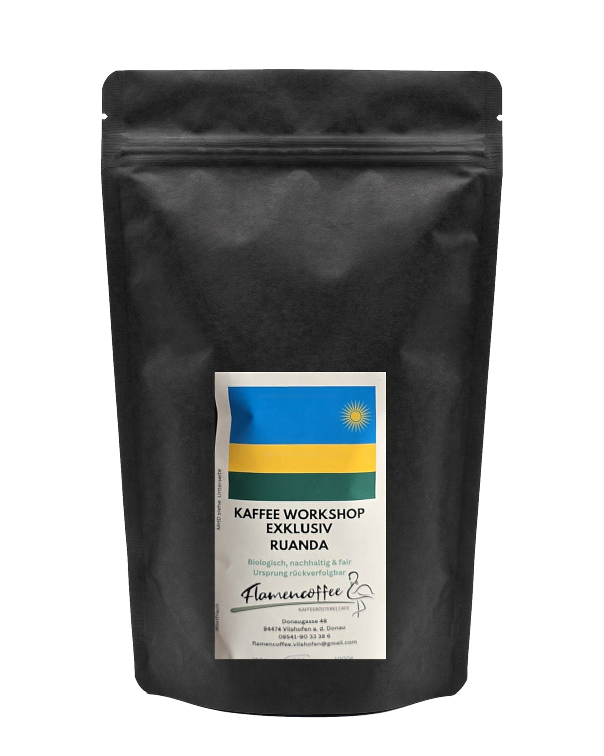 Flamencoffee Ruanda – Kaffeetüte, freigestellt